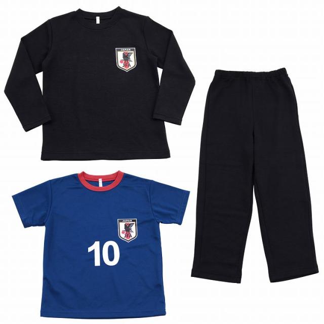 キッズ サッカー日本代表柄 2topsパジャマ 長袖 半袖 背番号10 背番号12 1cm 130cm 140cm 150cm 代表ユニフォーム柄 ルームウェア ジュの通販はau Pay マーケット キナズ