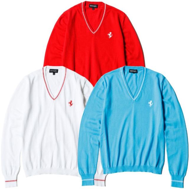 （フェラーリ/FERRARI)フェラーリ ウィメンズ トリコット Vネック プリント ホース カーディガン F1 グッズの通販は