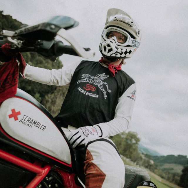 （フュエル ビスポーク モーターサイクル/Fuel Bespoke Motorcycles)RACING DIVISION JERSEY バイク 夏 ロンT メッシュ オフロード