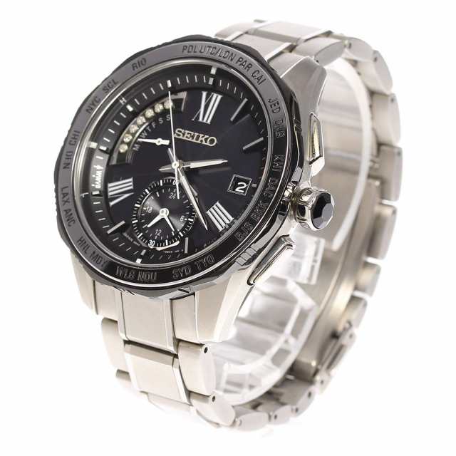 ☆美品★箱付き【SEIKO】セイコー ブライツ デイト SAGA185/8B54-0BG0 ソーラー電波 メンズ