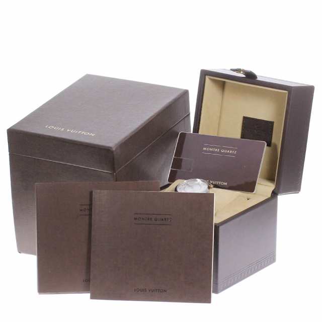 ★箱・保証書付き【LOUIS VUITTON】ルイ・ヴィトン タンブールスリム33 8Pダイヤ Q13MJ クォーツ レディース【ev20】