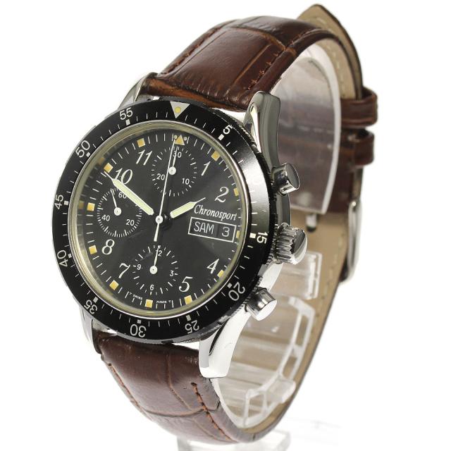 CHRONOSPORT】クロノシュポルト クロノグラフ デイデイト cal.7750 