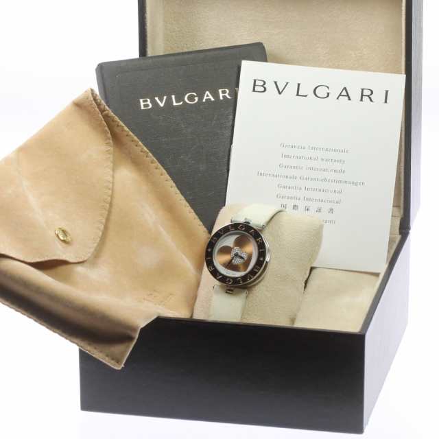 ☆良品★内箱・保証書付き【BVLGARI】ブルガリ B.zero1 ダブルハート BZP30S クォーツ レディース【ev20】軽いダメージ針