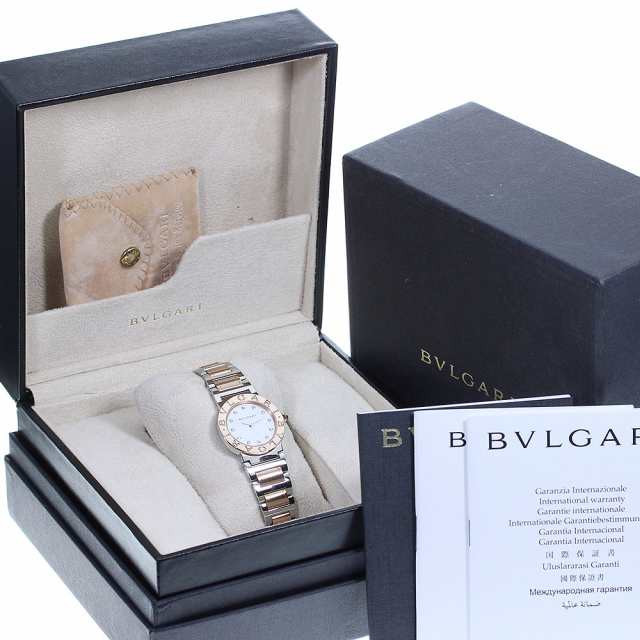 綺麗な状態商品番号★箱・保証書付き【BVLGARI】ブルガリ ブルガリブルガリ 12Pダイヤ BBLP26SG クォーツ レディース_698621【ev20】