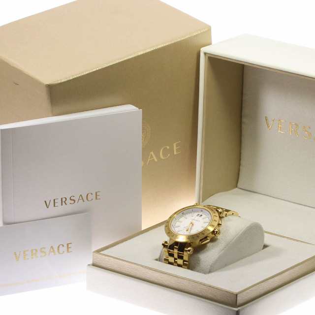 ★箱・保証書付き【VERSACE】ヴェルサーチ Vレース スポーツ クロノグラフ ビッグデイト VAH030016 クォーツ  メンズ_702944【ev15】