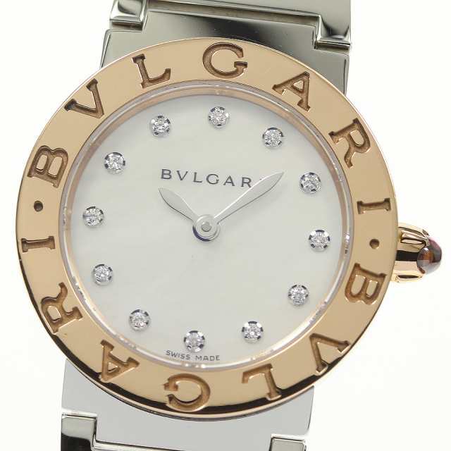☆良品★箱付き【BVLGARI】ブルガリ ブルガリブルガリ 12Pダイヤ BBLP26SG クォーツ レディース_701510｜au PAY マーケット
