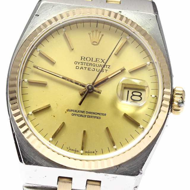 ☆ジャンク【ROLEX】ロレックス オイスタークォーツ デイトジャスト YG