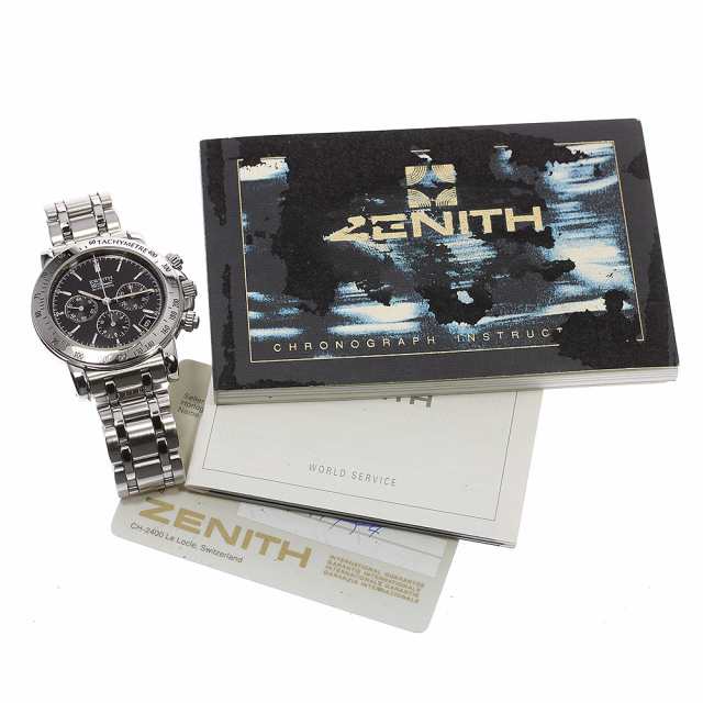 訳あり ゼニス ZENITH 02.0360.400 エル・プリメロ クロノグラフ 自動巻き メンズ 保証書付き_704739【ev20】