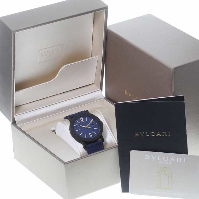 ☆美品★箱・保証書付き【BVLGARI】ブルガリ ブルガリブルガリ BB41S デイト 自動巻き メンズ【ev15】