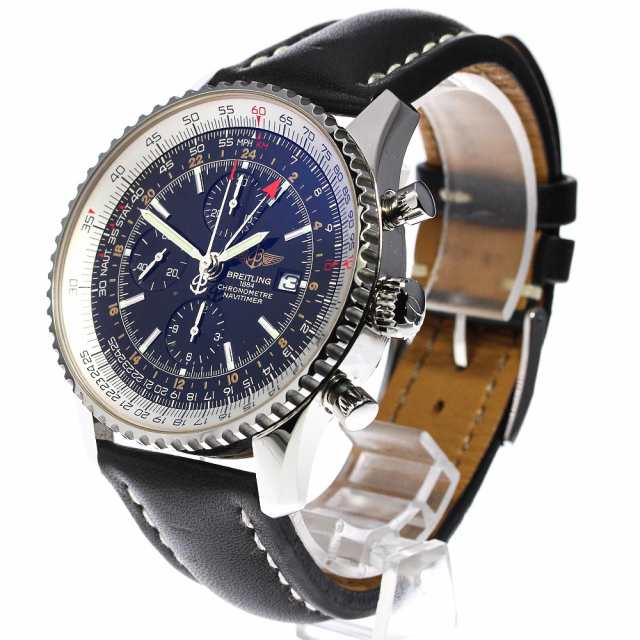 ☆美品 【BREITLING】ブライトリング ナビタイマー ワールド クロノグラフ GMT A24322 自動巻き メンズ_733884