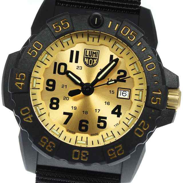 ☆極美品 ★箱・保付【LUMINOX】ルミノックス NAVY SEAL 3500 SERIES ゴールドリミテッドエディション 3505.GP.SET クォーツ メンズ_7390