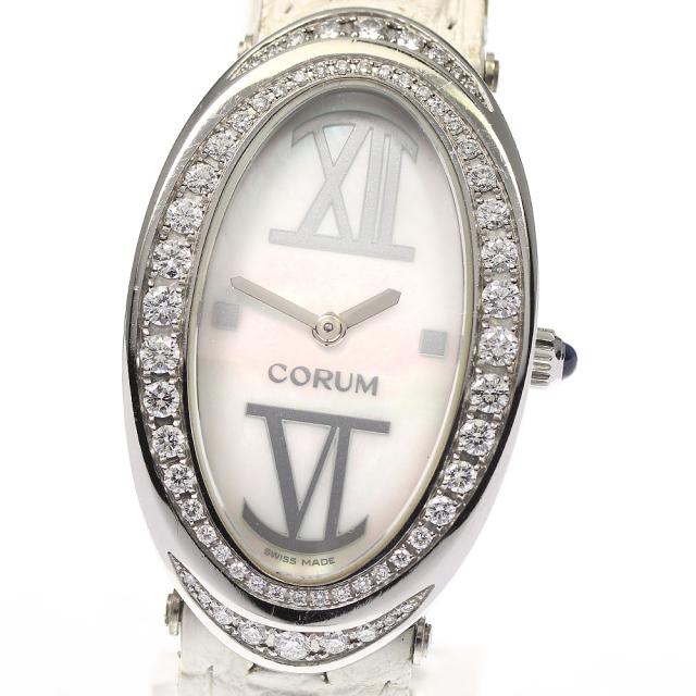 ★保証書付き【CORUM】コルム オーバル ダイヤベゼル 137.410.47 クォーツ レディース_735750