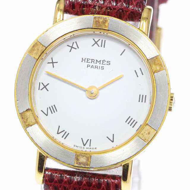 HERMES エルメス　美品ピュールサング　コンビ　メンズ腕時計　正常稼働ビンテージ