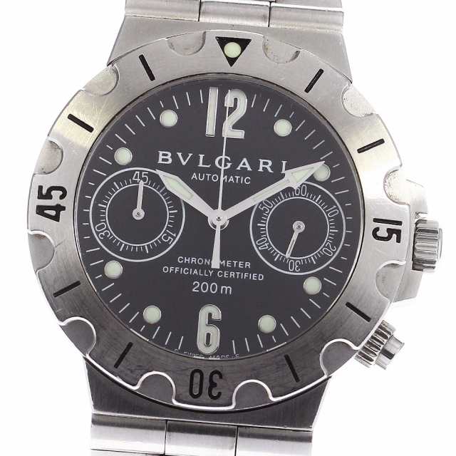 訳あり ブルガリ BVLGARI SCB38S ディアゴノ クロノグラフ 自動巻き