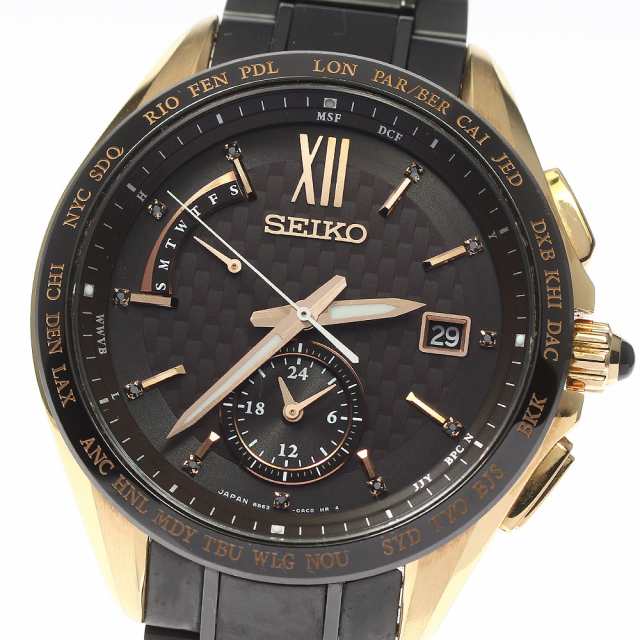 セイコー SEIKO SAGA254/8B63-0AJ0 ブライツ フライトエキスパート デイデイト ソーラー電波 メンズ 良品 箱・保証書付き_745340【ev10】