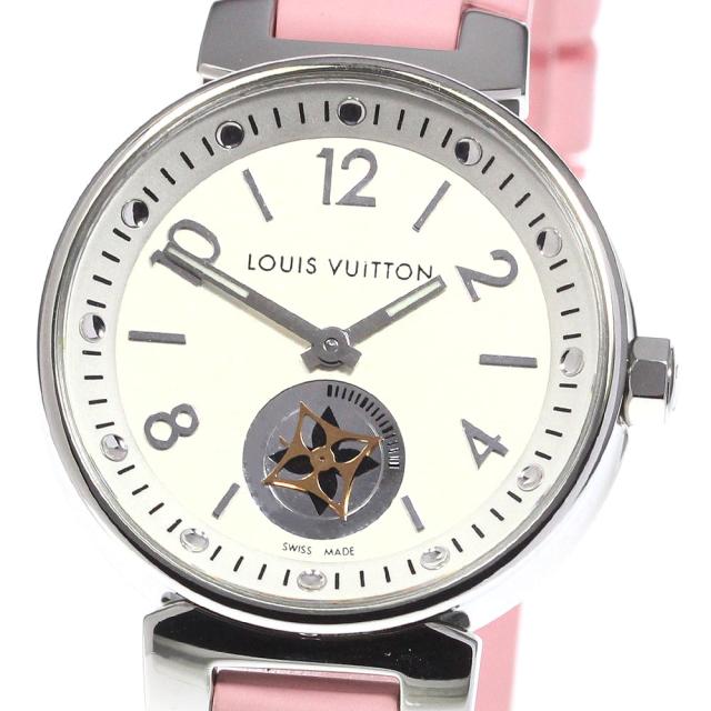 ルイ・ヴィトン LOUIS VUITTON Q8J10 タンブール ムーンスター クォーツ レディース 美品 _746981【ev20】の通販は