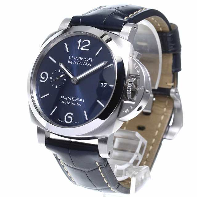 パネライ PANERAI PAM01313 ルミノール マリーナ 1950 3DAYS アッチャイオ デイト 自動巻き メンズ 美品 箱・保証書付き_745022