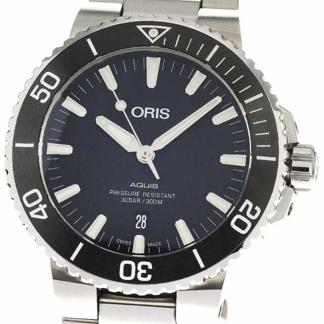 日本直売 オリス ORIS 01 733 7730 4124 アクイス デイト 自動巻き