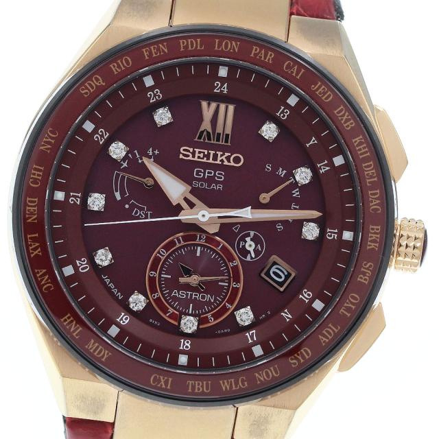 セイコー SEIKO SBXB158/8X53-0BA0-2 アストロン エグゼクティブライン 500本限定 10Pダイヤ ソーラー電波 メンズ 良品 保証書付き_748280