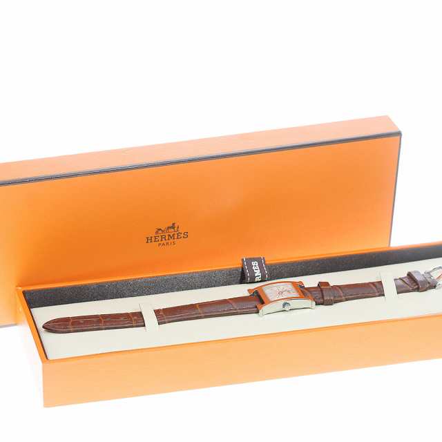 エルメス HERMES HH1.210 Hウォッチ クォーツ レディース 良品 内箱付き_747916