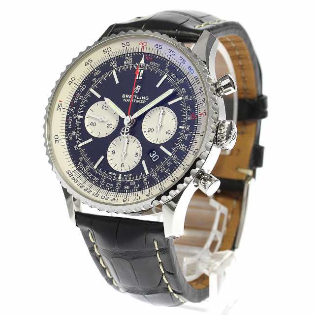 ブライトリング BREITLING AB0127 ナビタイマー クロノグラフ デイト 自動巻き メンズ 極美品 メーカーOH済_741972【ev10】