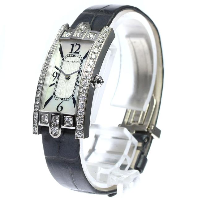 ハリーウィンストン HARRY WINSTON AVCQHM19WW018 アヴェニューC K18WG ダイヤベゼル クォーツ レディース 箱・保証書付き_748733 ハリーウィンストン HARRY WINSTON AVCQHM19WW018 アヴェニューC K18WG