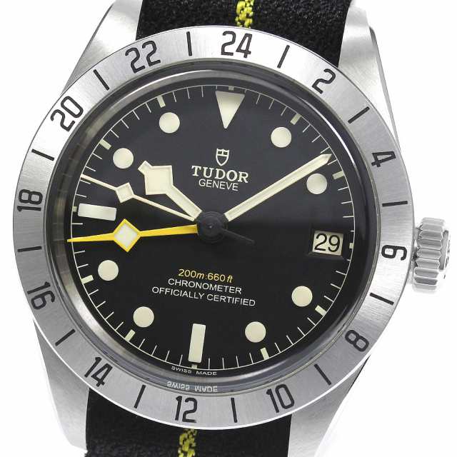 チュードル TUDOR 79470 ブラックベイ プロ デイト GMT 自動巻き メンズ 良品 保証書付き_753715