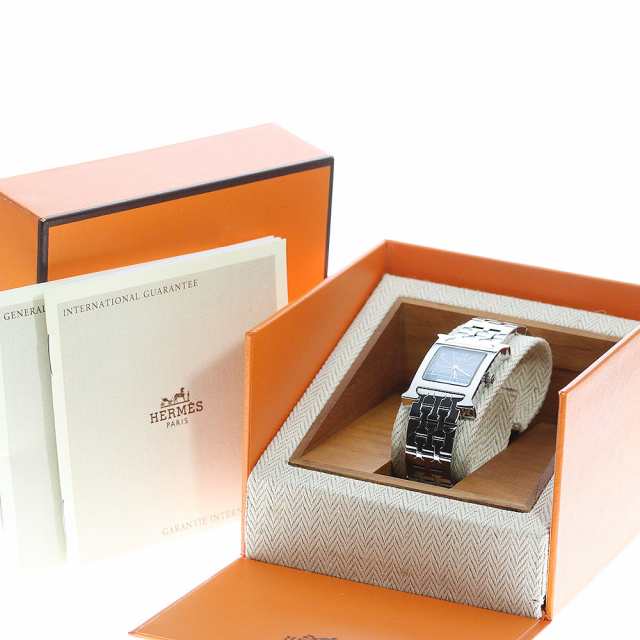 エルメス HERMES HH1.210 Hウォッチ クォーツ レディース 良品 箱・保証書付き_751884