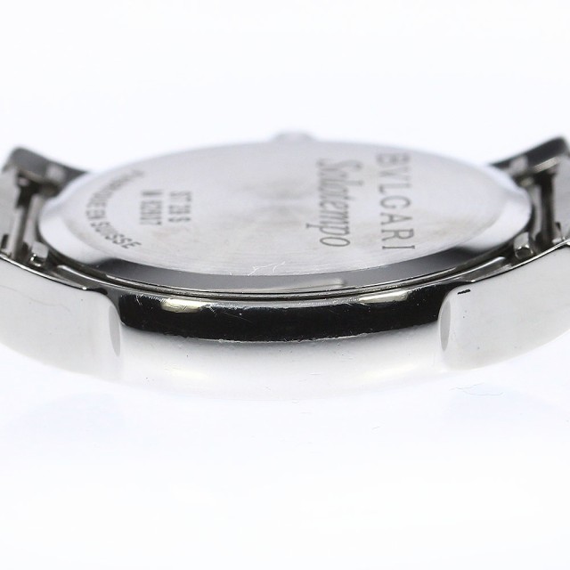 アナログ表示カレンダータイプブルガリ BVLGARI ソロテンポ ST29S クオーツ デイト 腕時計 SS シルバー 美品
