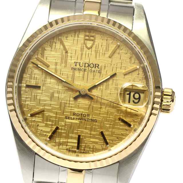 チュードル TUDOR 72033 プリンスデイト YGコンビ Cal.2824-2 自動巻き ボーイズ 良品 _753535