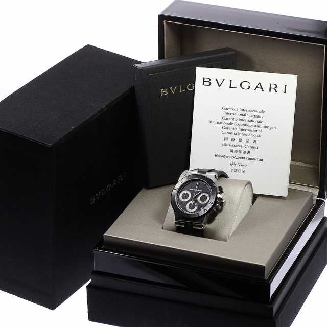 ブルガリ BVLGARI DG37SCCH ディアゴノ クロノグラフ 自動巻き ボーイズ 美品 箱・保証書付き_756384