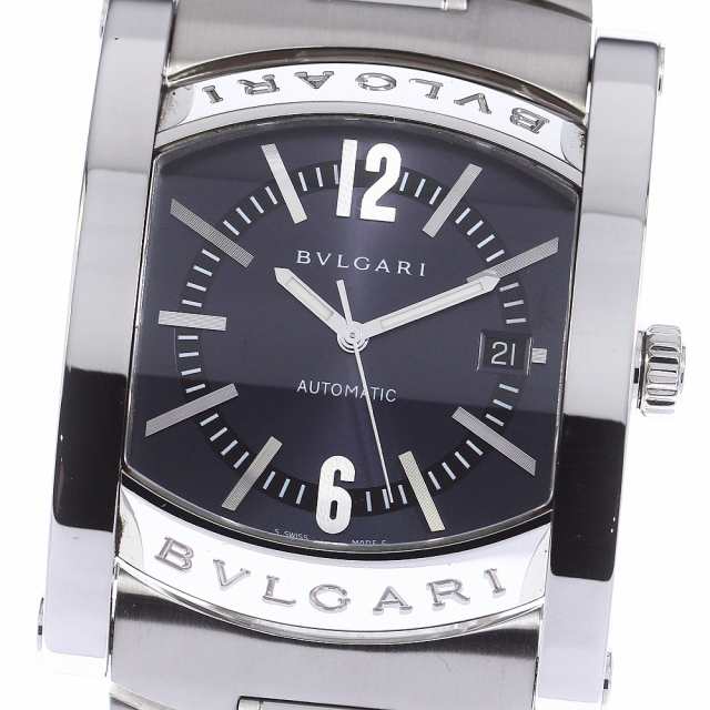 ブルガリ BVLGARI AA48S アショーマ デイト 自動巻き メンズ 良品 箱付き_756642