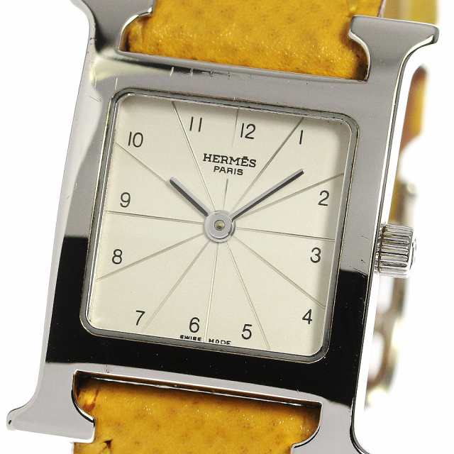 エルメス HERMES HH1.210 Hウォッチ クォーツ レディース 内箱付き_