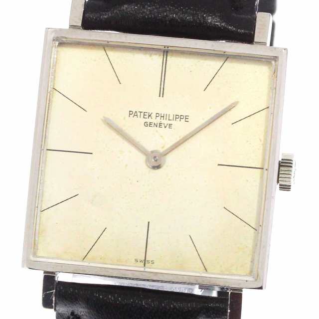 パテックフィリップ PATEK PHILIPPE 3503 パーフェクトスクエア ヴィンテージ K18WG Cal.173 手巻き メンズ  内箱付き_741419｜au PAY マーケット