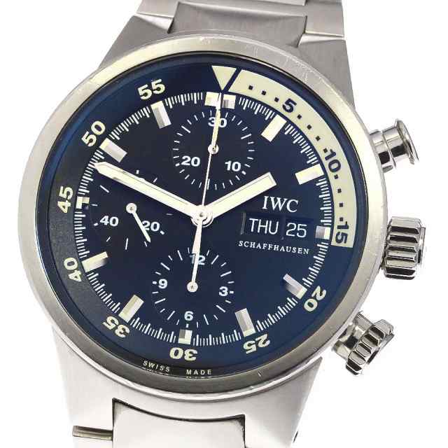 IWC IWC SCHAFFHAUSEN IW371928 アクアタイマー クロノグラフ デイデイト 自動巻き メンズ 保証書付き_759195