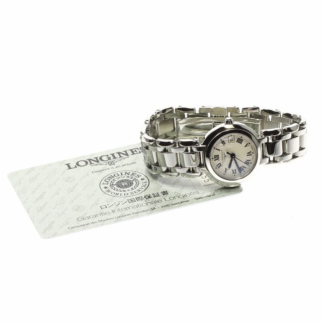 ロンジン LONGINES L8.110.4 プリマルナ デイト クォーツ レディース 良品 保証書付き_757947