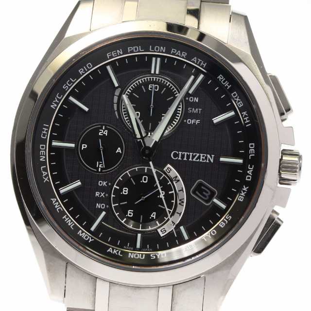 シチズン CITIZEN AT8040-57E/H804-T018696 アテッサ ダイレクトフライト エコドライブ ソーラー電波 メンズ 良品 箱付き_779362