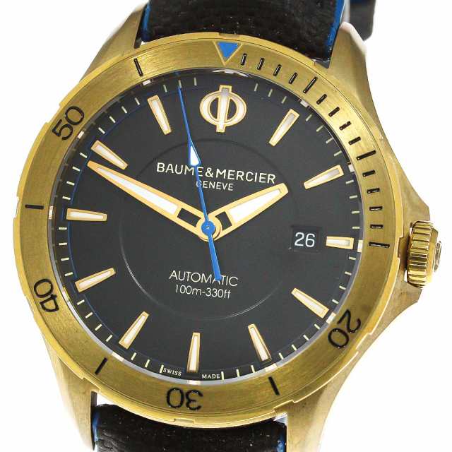 ボーム＆メルシェ Baume & Mercier M0A10500 クリフトン クラブ ブロンズ デイト 自動巻き メンズ 美品 箱・保証書付き_761080【ev15】の通販は