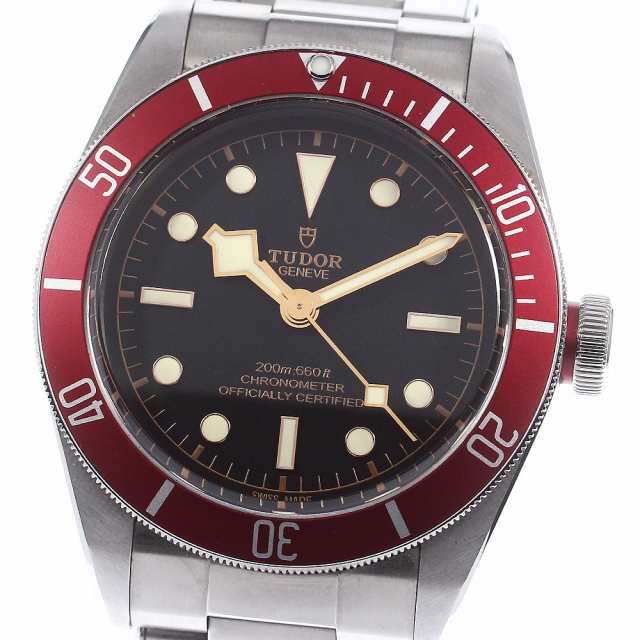 チュードル TUDOR 79230R ヘリテージ ブラックベイ レッドベゼル 自動巻き メンズ 保証書付き_776222