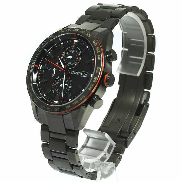 ☆ 美品　CITIZEN アテッサ ソーラー電波時計 H800-T025871ソーラー電波時計エコドライブ