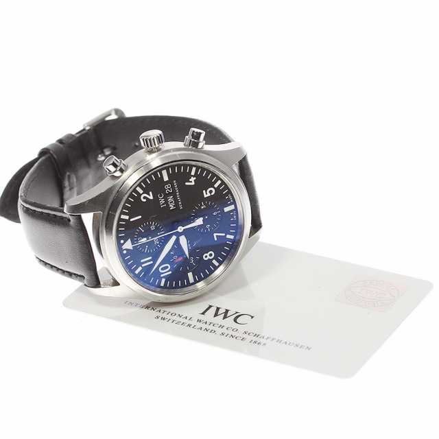 IWC IWC SCHAFFHAUSEN IW371701 パイロットウォッチ クロノグラフ デイデイト 自動巻き メンズ 保証書付き_765054