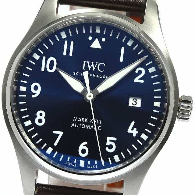 IWC IWC SCHAFFHAUSEN IW327010 パイロットウォッチ マークXVIII デイト 自動巻き メンズ 美品  箱・保証書付き_766308｜au PAY マーケット