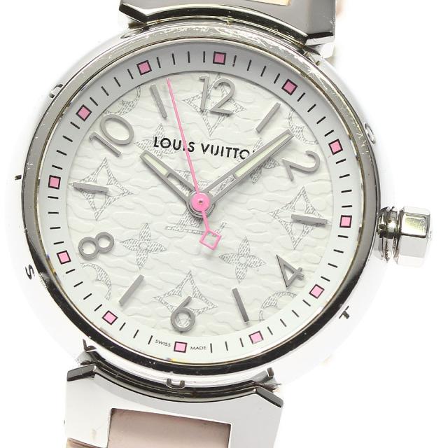 ヴィトン VUITTON タンブール 【QA115】 モノグラム 時計 極美品 ルイ・ヴィトン LOUIS VUITTON QA115 タンブール PM モノグラム