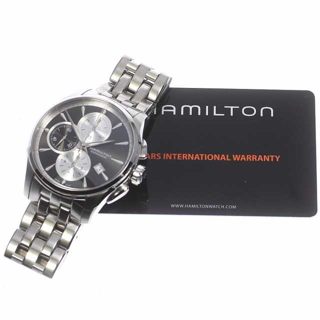 ハミルトン HAMILTON H325960 ジャズマスター クロノグラフ デイト 自動巻き メンズ 保証書付き_761760