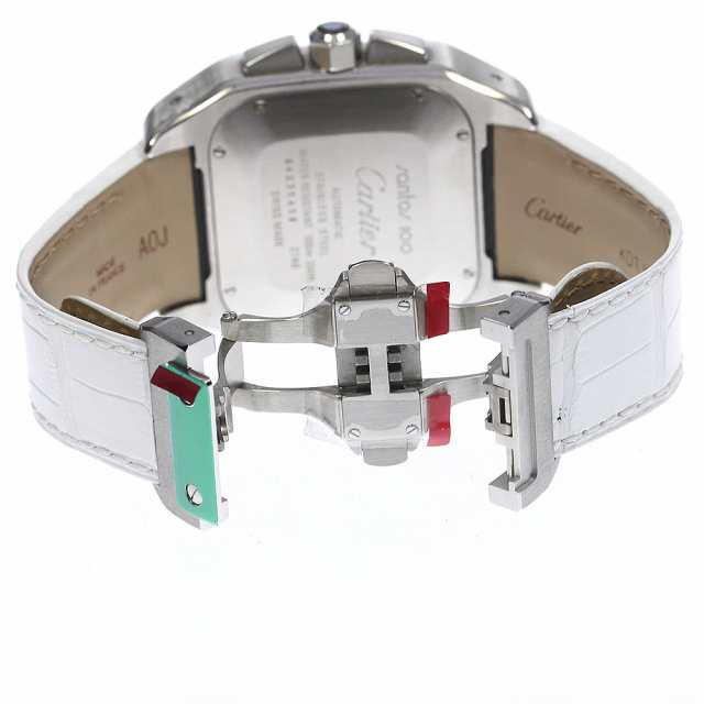 カルティエ CARTIER W20090X8 サントス100 XL クロノグラフ 自動巻き メンズ _763580