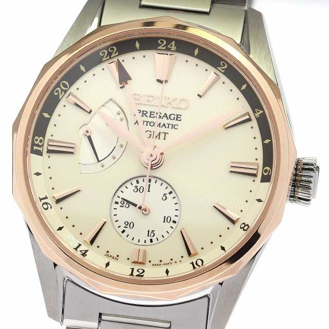 セイコー SEIKO SARF012/6R64-00E0 プレザージュ プレステージライン GMT パワーリザーブ 自動巻き メンズ 極美品 _773578【ev10】の通販は 80,586円