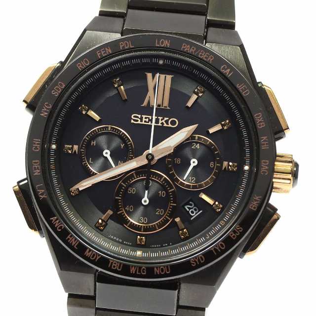 セイコー SEIKO SAGA214/8B92-0AH0 ブライツ フライトエキスパート ソーラー電波 メンズ 美品 _775049