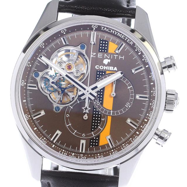 ゼニス ZENITH 03.2047.4061 クロノマスター 1969 コイーバ リミテッド 自動巻き メンズ 良品 箱・保証書付き_777380【ev20】の通販は