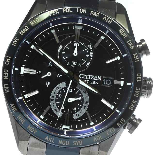 シチズン CITIZEN AT8187-75E アテッサ 35thアニバーサリー ソーラー電波 メンズ 美品 _776992