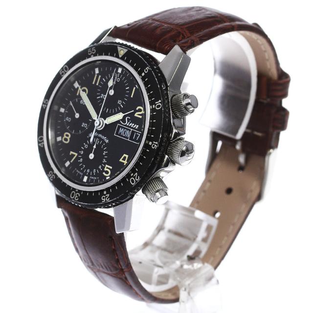 ジン SINN 103.A クロノグラフ デイト ブラックSS メンズ 自動巻き SINN - ジン Sinn 103 クロノグラフ ムーンフェイズ 自動巻き